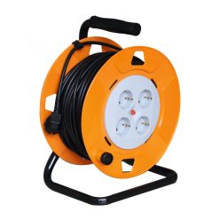 HJR_4-40 Home HJR 4-40 kábeldob, 40 m, IP20 kivitel, fém talp, H05VV-F 3G1,0 mm2 kábel, max. 2300 W