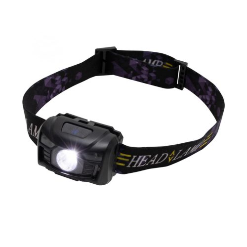 HOME HLP 7RP LED tölthető fejlámpa, 100 lm, PIR mozgásérzékelő, 5 funkció, 1200 mAh, ~4 óra üzemidő