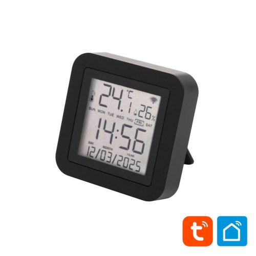 HSTHR Home HSTHR távirányító, hő- és páratartalom mérő, óra, LCD kijelző, Smart Life, Tuya Smart, o
