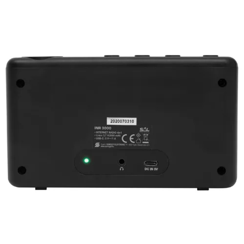 INR_3000 SAL INR 3000 internetrádió, 4 in 1, 2 W hangszóró, világrádió, FM RDS, BT, Média Center há