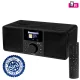 INR_5000_BK SAL INR 5000/BK internetrádió, 5 in 1, 2x5 W, Bass reflex, világrádió, FM RDS, BT, AUX,