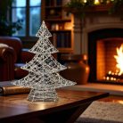 KAD45 Home KAD45 fém fenyő dekoráció, 160db melegfehér micro LED, 5 m tápvezeték, adapteres tápellá