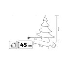 KAD45 Home KAD45 fém fenyő dekoráció, 160db melegfehér micro LED, 5 m tápvezeték, adapteres tápellá