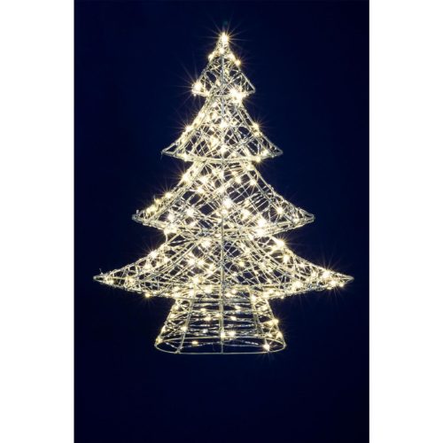 KAD45 Home KAD45 fém fenyő dekoráció, 160db melegfehér micro LED, 5 m tápvezeték, adapteres tápellá