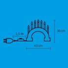 KAD_02 Home KAD 02 gyertyapiramis, 7 db izzó, lakkozott fa, L7D