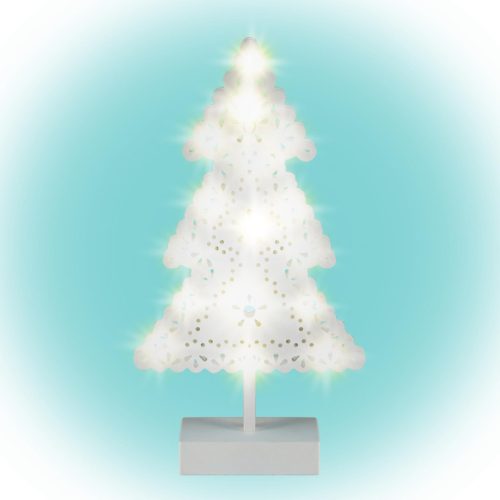 HOME KAD 19 PINE karácsonyfa asztaldísz, 20 db LED, ABS műanyag, 21 x 39 cm