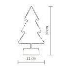 HOME KAD 19 PINE karácsonyfa asztaldísz, 20 db LED, ABS műanyag, 21 x 39 cm