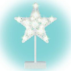   HOME KAD 20 STAR csillag asztaldísz, 20 db LED, ABS műanyag, 25 x 39 cm