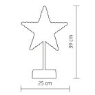 HOME KAD 20 STAR csillag asztaldísz, 20 db LED, ABS műanyag, 25 x 39 cm