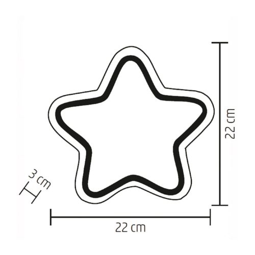 KAD_27 Home KAD 27 fa asztaldísz, csillag, LED neon-light szalag, melegfehér