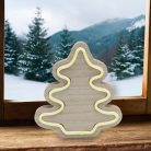 KAD_28 Home KAD 28 fa asztaldísz, fenyő, LED neon-light szalag, melegfehér