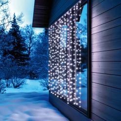 KAF400DWH HOME KAF400DWH DOT LED-es fényfüggöny, 400 db hidegfehér DOT LED, 2x2m, 8 program, ismétl