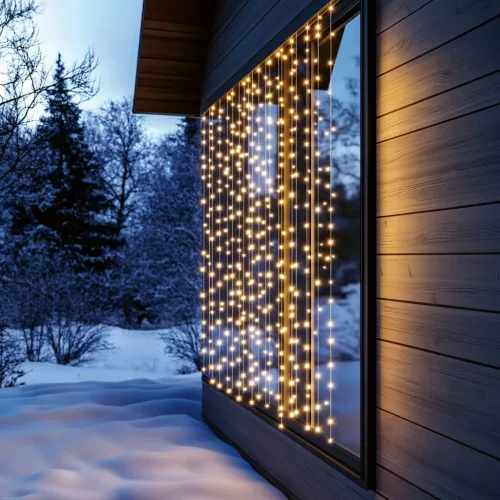 KAF400DWW HOME KAF400DWW DOT LED-es fényfüggöny, 400 db melegfehér DOT LED, 2x2m, 8 program, ismétl