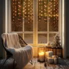 KAF50DLEDWW HOME KAF50DLEDWW DOT LED-es fényfüggöny, 50db melegfehér DOT LED, 81cm, állófényű, adap