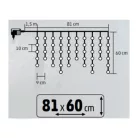 KAF50DLEDWW HOME KAF50DLEDWW DOT LED-es fényfüggöny, 50db melegfehér DOT LED, 81cm, állófényű, adap