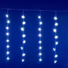 KAF50WH HOME KAF50WH LED-es hópehely fényfüggöny, 1,35 m, 50 db hidegfehér LED, hálózati tápellátás