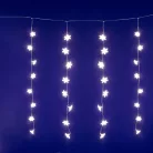 KAF50WW HOME KAF50WW LED-es hópehely fényfüggöny, 1,35 m, 50 db melegfehér LED, hálózati tápellátás