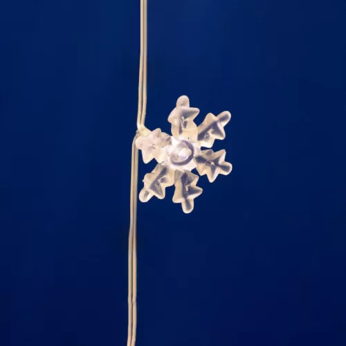KAF50WW HOME KAF50WW LED-es hópehely fényfüggöny, 1,35 m, 50 db melegfehér LED, hálózati tápellátás