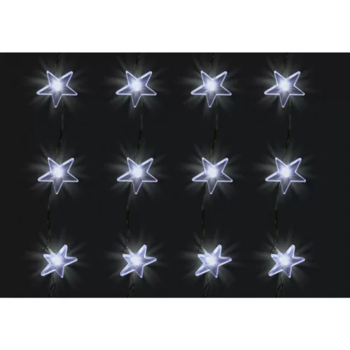 KAF_48L Home KAF 48L LED-es csillag fényfüggöny, 1,5x1 m / 48 db hidegfehér LED csillag figurákban,
