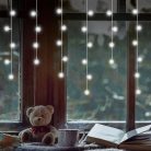 HOME KAF 50C LED/WH LED-es fényfüggöny, 0,81 m / 50 db hidegfehér LED,  fehér vezeték, álló fényű, hálózati adapter, beltéri kivitel