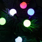 KBC_50 Home KBC 50 LED-es gömb fényfüzér, 4,9 m / 50 db színváltó LED, opál gömb dekoráció, fekete 