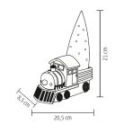 HOME KDCA 21 LED-es kerámia piros mozdony figura, beltéri kivitel, 10 db LED
