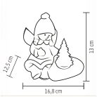 KDC_13 Home KDC 13 LED-es kerámia angyal figura, 1 db LED, fenyőfa