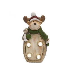 KDC_17 Home KDC 17 LED-es kerámia rénszarvas asztali dísz, 4 db LED