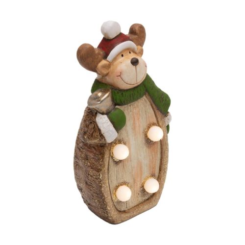 KDC_17 Home KDC 17 LED-es kerámia rénszarvas asztali dísz, 4 db LED