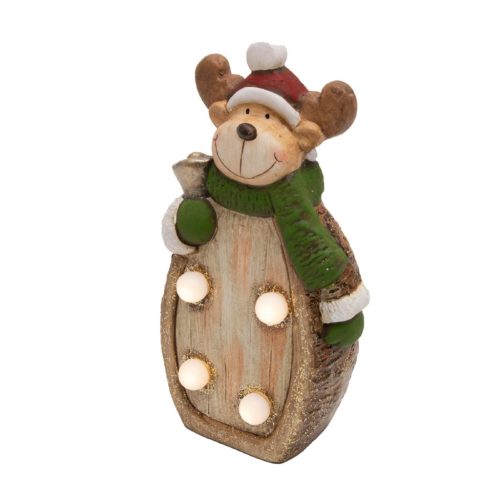 KDC_17 Home KDC 17 LED-es kerámia rénszarvas asztali dísz, 4 db LED