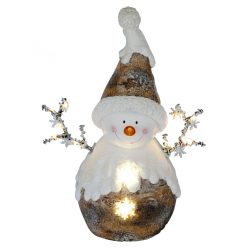 HOME KDC 29 LED-es hóember kerámia figura, 12 db LED