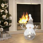 HOME KDC 29 LED-es hóember kerámia figura, 12 db LED
