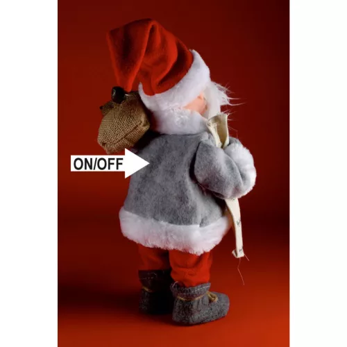 KDD_32 Home KDD 32 táncoló, zenélő mikulás, 30 cm magas