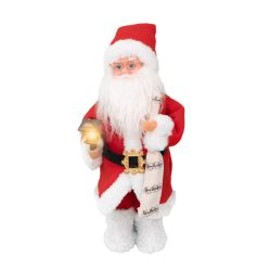   HOME KDD 35 táncoló, zenélő mikulás, világító lámpás, 35 cm magas