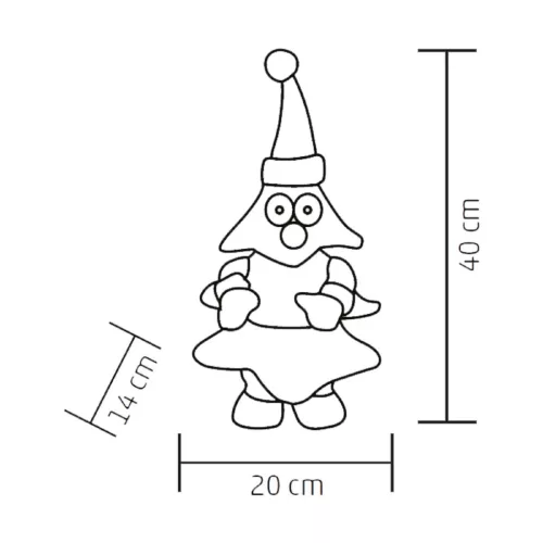 KDD_39 Home KDD 39 éneklő, táncoló fenyő, 40 cm magas