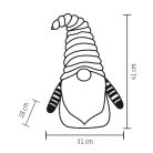 HOME KDD 41 manó dekoráció, 3 db villogó LED, szövet, plüss