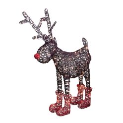 KDR_1 Home KDR 1 LED-es szarvas, rudolf, 100 db állófényű LED, IP44, fémváz, műrattan, kültéri, bel