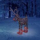 KDR_1 Home KDR 1 LED-es szarvas, rudolf, 100 db állófényű LED, IP44, fémváz, műrattan, kültéri, bel