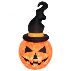   HOME KD 180 T felfújható halloween tök, 183 cm, belső LED projektorral, beépített ventilátor, kül- és beltéri
