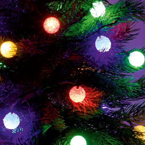 HOME KIB 48C/M LED-es EVA gömb fényfüzér beltéri kivitel, 40 db színes LED, 8 programos, füzér hossza 6 m