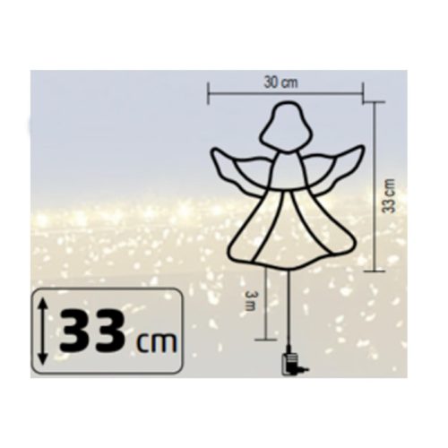 KID501WW HOME KID501WW angyal ablakdísz, 35 db melegfehér LED, időzítő, kül- és beltéri kivitel