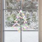 KID502M Home KID502M fenyőfa ablakdísz, kül- és beltéri kivitel, 35 db színes LED, 2 tapadókorong, 