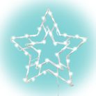 KID503WW Home KID503WW csillag ablakdísz, kül- és beltéri kivitel, 35 db melegfehér LED, 2 tapadóko