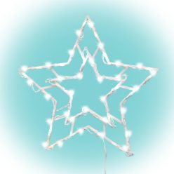 KID503WW Home KID503WW csillag ablakdísz, kül- és beltéri kivitel, 35 db melegfehér LED, 2 tapadóko