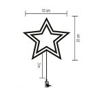 KID503WW Home KID503WW csillag ablakdísz, kül- és beltéri kivitel, 35 db melegfehér LED, 2 tapadóko