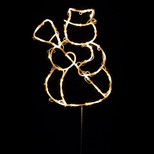 KID507BWW HOME KID507BWW hóember ablakdísz, 35 db melegfehér LED, időzítő, elemes, beltéri kivitel