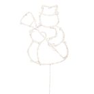 KID507BWW HOME KID507BWW hóember ablakdísz, 35 db melegfehér LED, időzítő, elemes, beltéri kivitel