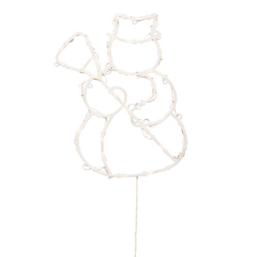 KID507BWW HOME KID507BWW hóember ablakdísz, 35 db melegfehér LED, időzítő, elemes, beltéri kivitel