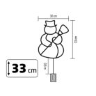 KID507BWW HOME KID507BWW hóember ablakdísz, 35 db melegfehér LED, időzítő, elemes, beltéri kivitel