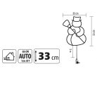 KID507WW HOME KID507WW LED-es hóember ablakdísz, 35db melegfehér LED, időzítő, adapteres tápellátás